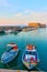 Fishing boats in the harbour near the Venetian Fortress in Heraklion
