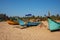 Fishing boats, Homes of  fishermen  near