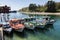 Fishing boats lined up at the Puerto Montt Fish Market where the catch is unloaded for sale.