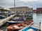 Fishing boats in Livorno harbor, Italy