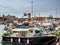 Fishing boats in Livorno harbor, Italy