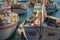 Fishing boats in the marina of camogli