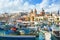 Fishing boats in Marsaxlokk harbour. Malta
