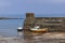 Fishing Boats Moored by Harbour Wall