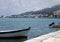 Fishing boats moored in port in Zante town, Greece
