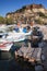 Fishing boats moored in Zakynthos