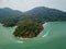 fishing boats move near Penang National Park