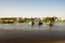 Fishing boats at Nani Daman Jetty in Daman, India