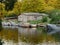 Fishing boats old barn rural landscape