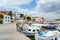 Fishing boats in the old harbor, Spetses island, Greece