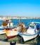 Fishing boats Paphos sea Cyprus