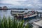 Fishing boats parked along the Chew Jetty fishing village in Penang