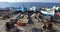 Fishing boats parked in Pomorie, Bulgaria