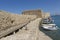 Fishing boats in port in Heraklion, Crete Island, Greece