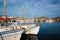 Fishing boats in port of Naousa. Paros lsland, Greece