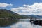 Fishing boats in the port of Ullapool in the Highlands in Scotland, United Kingdom