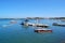 Fishing boats at Puerto Princesa city baywalk park in Palawan, Philippines