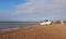 Fishing boats on the seafront in Hythe, Kent