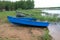 Fishing boats on shore of Lake Seliger