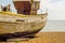 Fishing boats on the shore, pebble beach, wooden boats, fishing