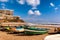 Fishing boats on the shore of Playa de la Carihuela in Torremolinos, Malaga,