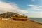 Fishing boats on the shore, stony beach, fishing industry,