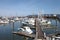 Fishing boats & small yachts in a marina.