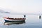 Fishing boats standing still on a beautiful lake in Ohrid, Macedonia