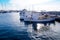 Fishing boats at sunset in Formentera marina