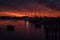 Fishing boats at sunset in Marina