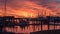 Fishing boats at sunset in Marina