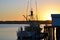Fishing Boats at Sunset, Morro Bay, San Luis Obispo County, California, USA