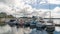 Fishing boats in Torshavn harbour on Faroe islands