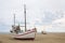 Fishing boats towed onto the beach of Slettestrand