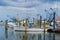 Fishing boats and trawlers in Bucktown harbor on Lake Pontchartrain