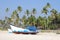 Fishing boats in tropical beach, Goa