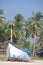 Fishing boats in tropical beach, Goa