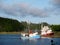 Fishing boats in Ucluelet Harbour on Vancouver Island, BC, Canada