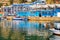 Fishing boats and yachts in port Blanes. Spain