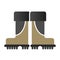 Fishing boots flat icon. Rubber boots color icons in trendy flat style. Footwear gradient style design, designed for web