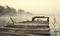 Fishing bridge, morning mist