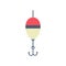 Fishing buoys. Fishing hooks and lures for anglers