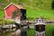 Fishing cabin and boat