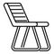 Fishing chair icon, outline style