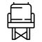 Fishing chair icon outline vector. Portable chair