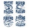 Fishing club t-shirt prints, sea fish on rod hook