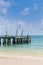 Fishing dock leading to the sea