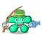 Fishing free form mascot cartoon