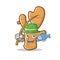 Fishing ginger mascot cartoon style