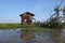 Fishing hut made from zinc corrugated sheets